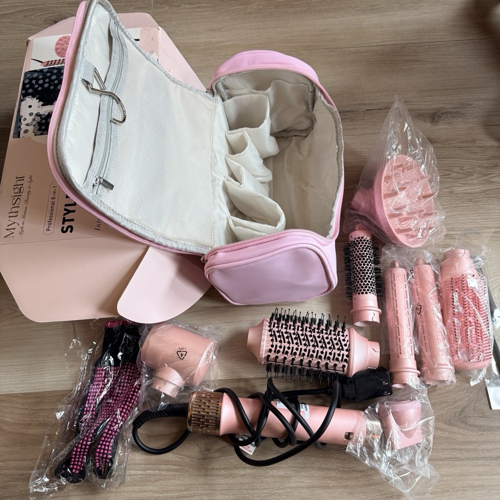 StyleVibe 8-in-1 Air Styler, Dual Voltage Hair Dryer & Blow Dryer Brush w/case - Picture 5 of 5